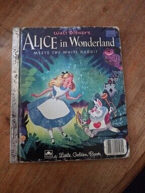 Vintage A Little Golden Book Alice in Wonderland: Meets The White Rabbit Book